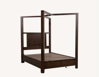 Living Spaces - California King Canopy Storage Bed 