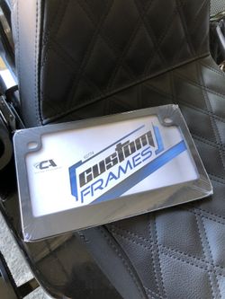 Motorcycle License plate frame. Black / Metal