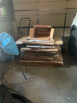Free cardboard moving or storage boxes