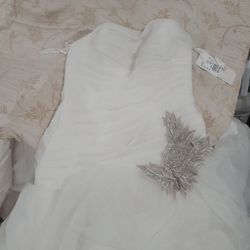New! Gorgeous Wedding Dress By Galina Signature Size 10