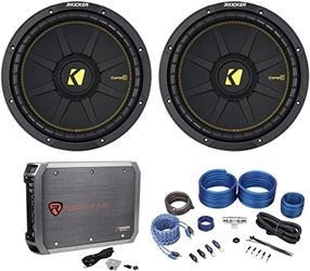 New bass package deal WITH INSTALLATION. 2 kicker 12” with box and amplifier