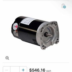 ASB844 | 3 hp 3450 RPM 56Y Frame 208-230V Square Flange Pool Motor US Electric Motor