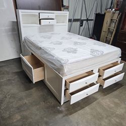 Queen bed and mattress
