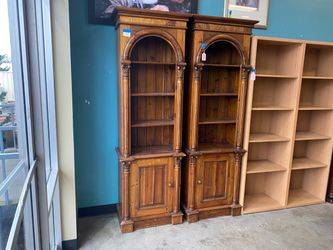 Gothic Knotty Pine 3 Shelf Bookcase (set of 2)