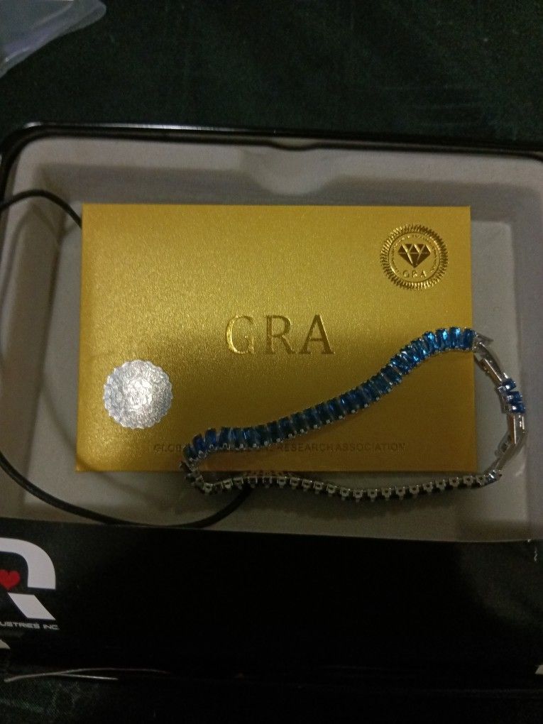 6 Inch Mossinite Blue Stones Past The Diamond Tester