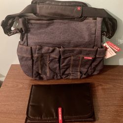 NWT Skip Hop Duo Deluxe Diaper Bag - Denim