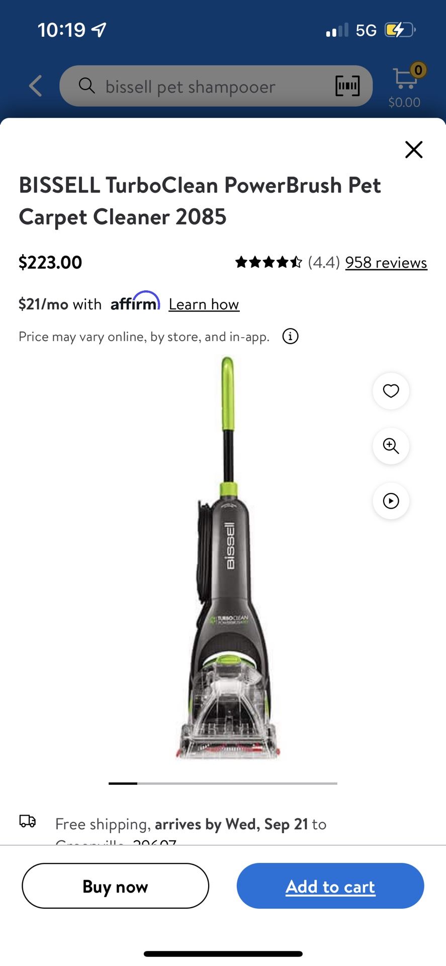 Bissel Turbo Clean Carpet Shampooer