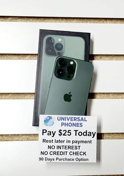 Apple IPhone 13 Pro Max 128gb  Unlocked, FREE Smartwach/ Headphones. Pay $1 Today Rest in payments. NO CREDIT NEEDED FINANCING