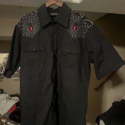 KreepsVille spider button up 3XL