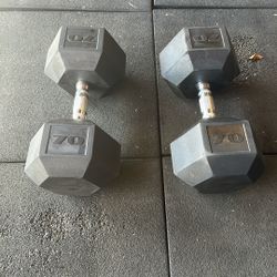 Pair Of 70 Lb. Dumbbells 