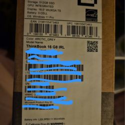 Thinkbook Lenovo Laptop 16 NEW SEALED