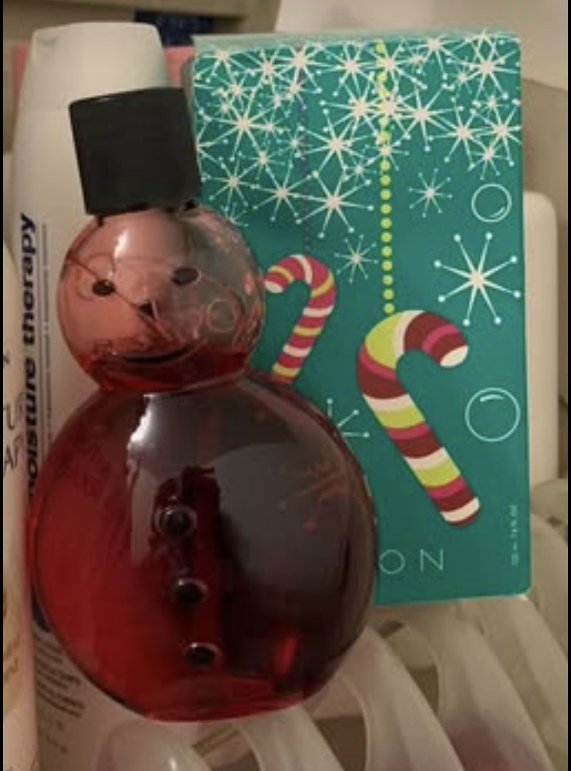 Avon Peppermint Delight Bubble Bath Snowman