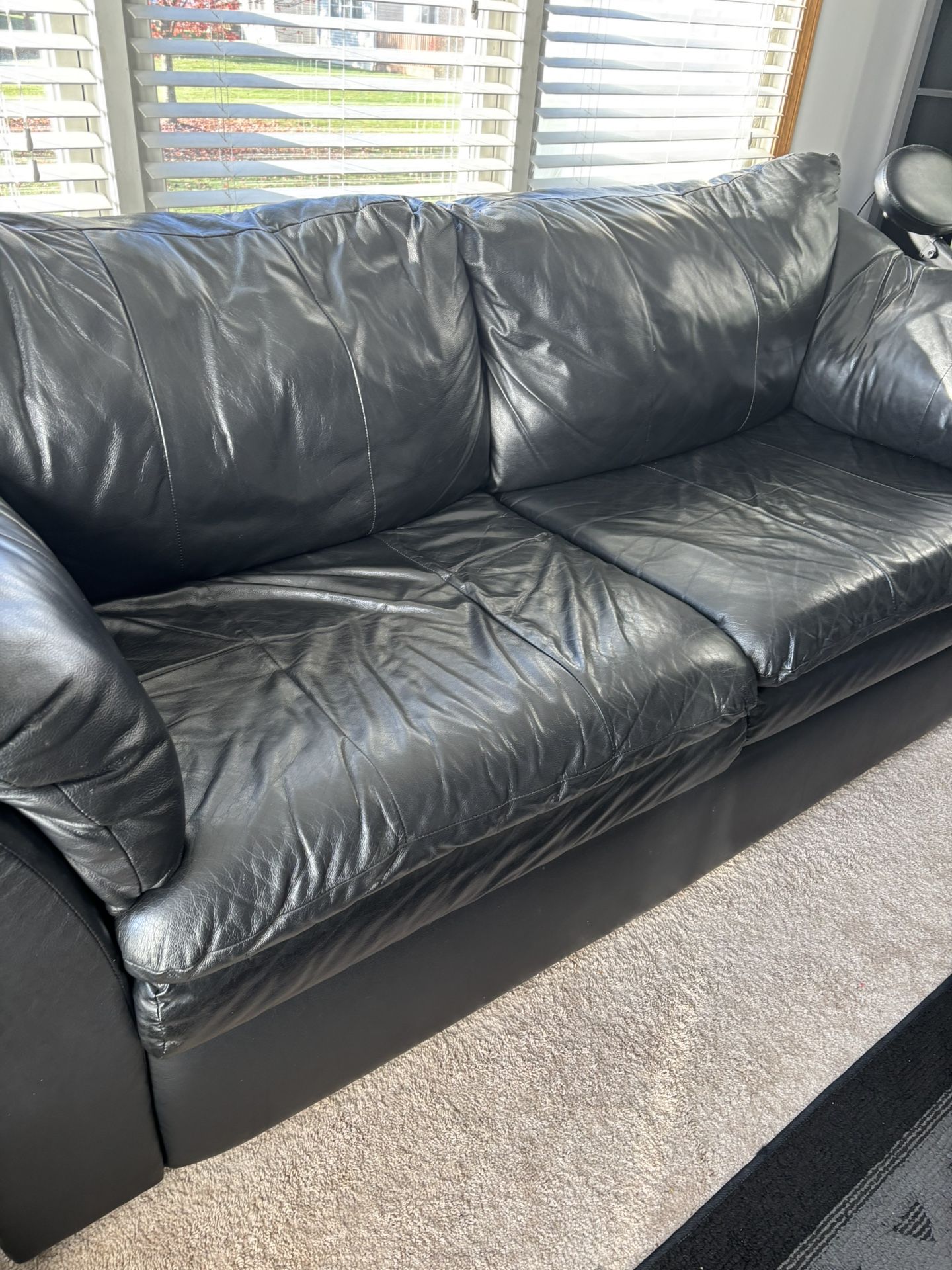 Black Leather Sofa