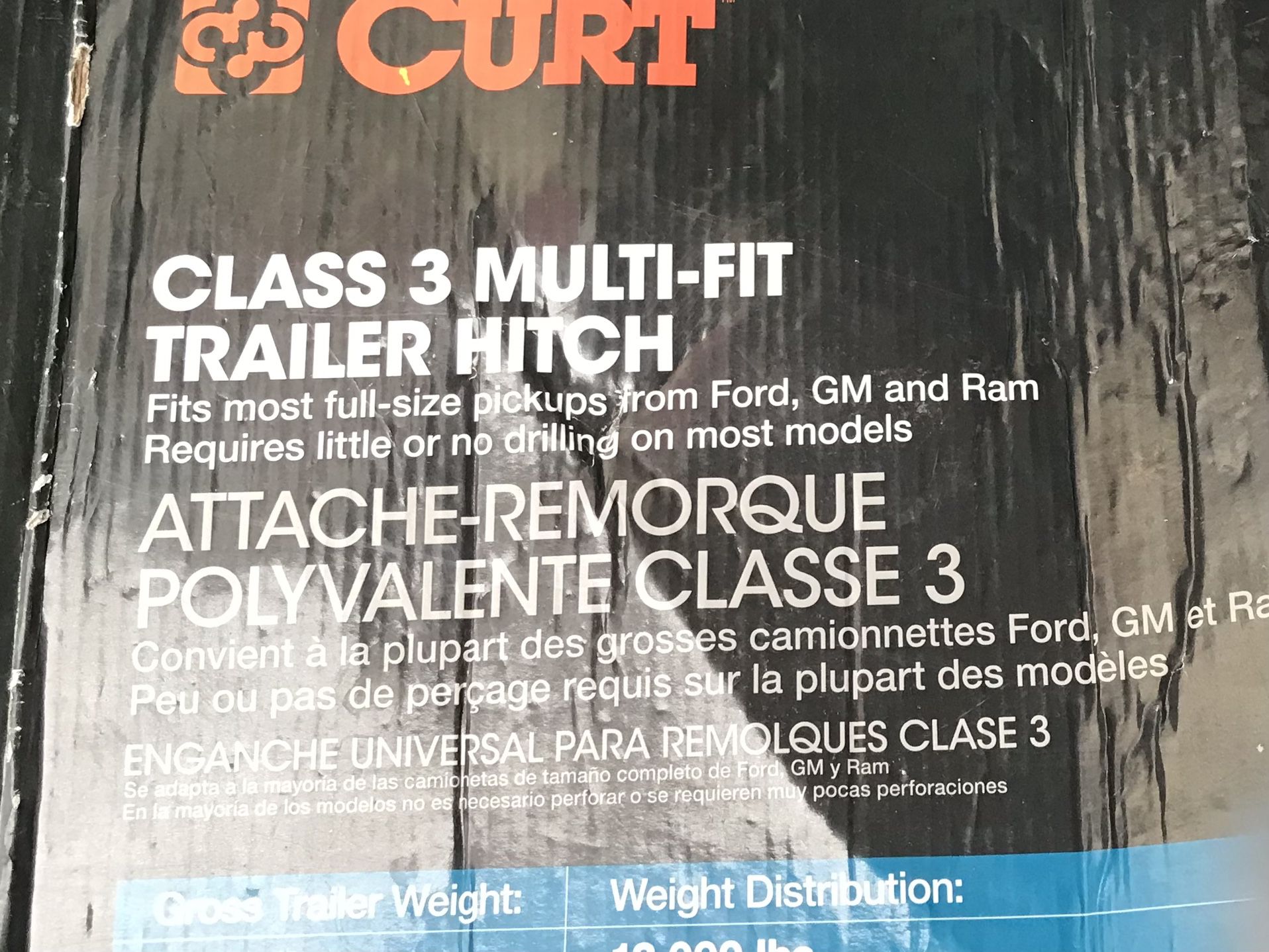 Trailer Hitch  Class 3 Multi Fit New 