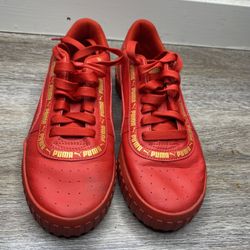 Red Puma Suede Shoes Size “7 In Mens 