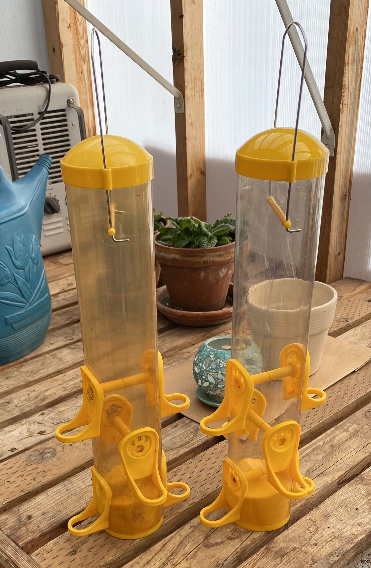 Yellow Bird Feeders