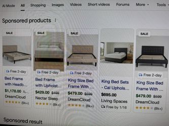 Upholstered Queen Bed Frame With Headboard And Button- Tufted