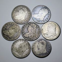Capped Bust Half Dollar Silver Coins Lot