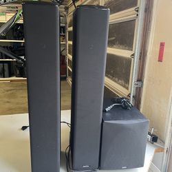 Definitive Surround Sound Subwoofer And Tower Speakers