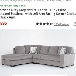 2 Piece L-Shaped Sectional