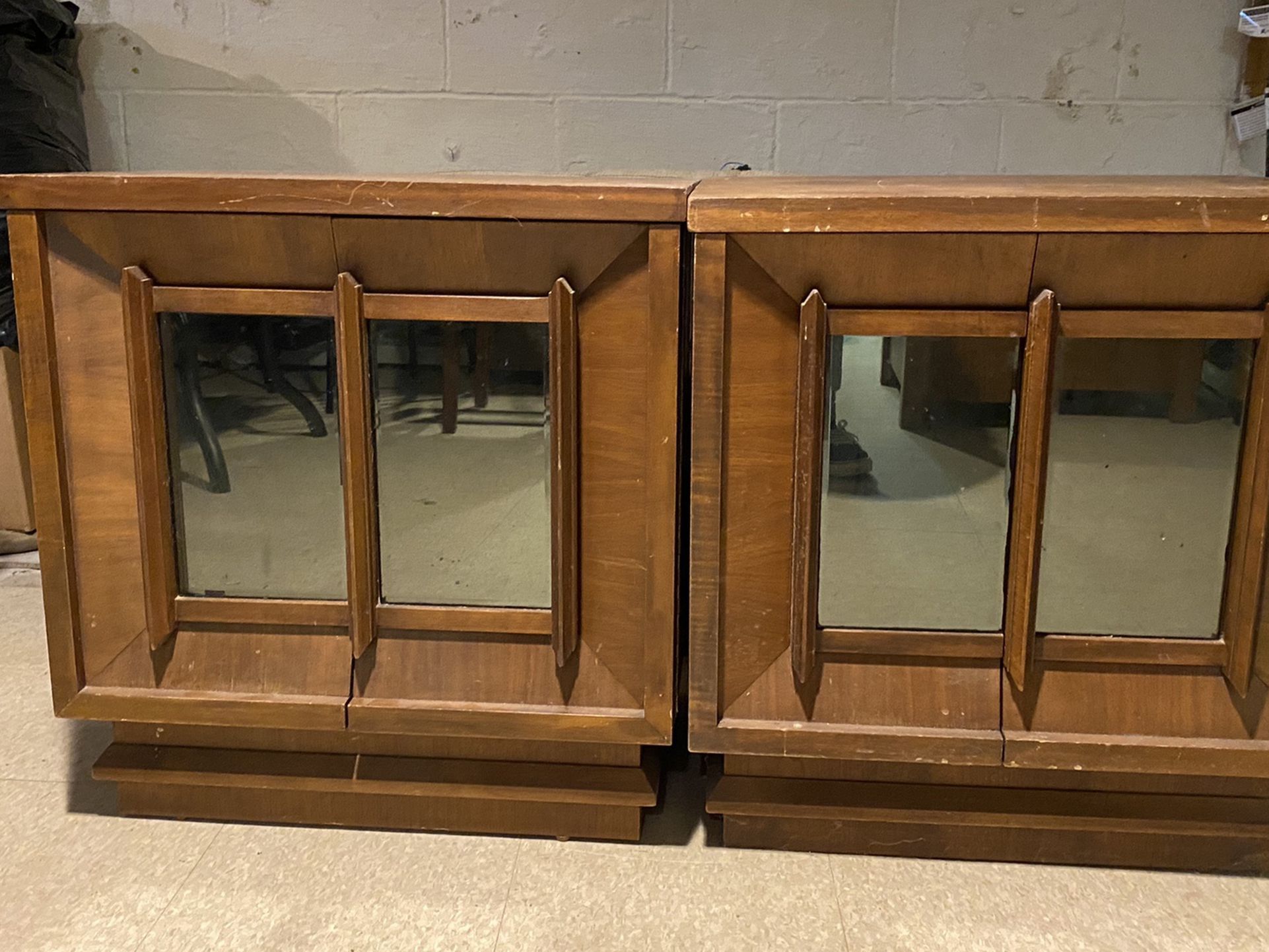 Vintage Mirror Front End Tables