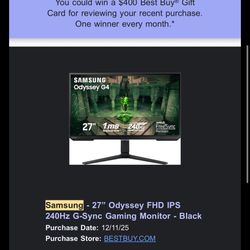 Samsung 27” 240hz monitor 