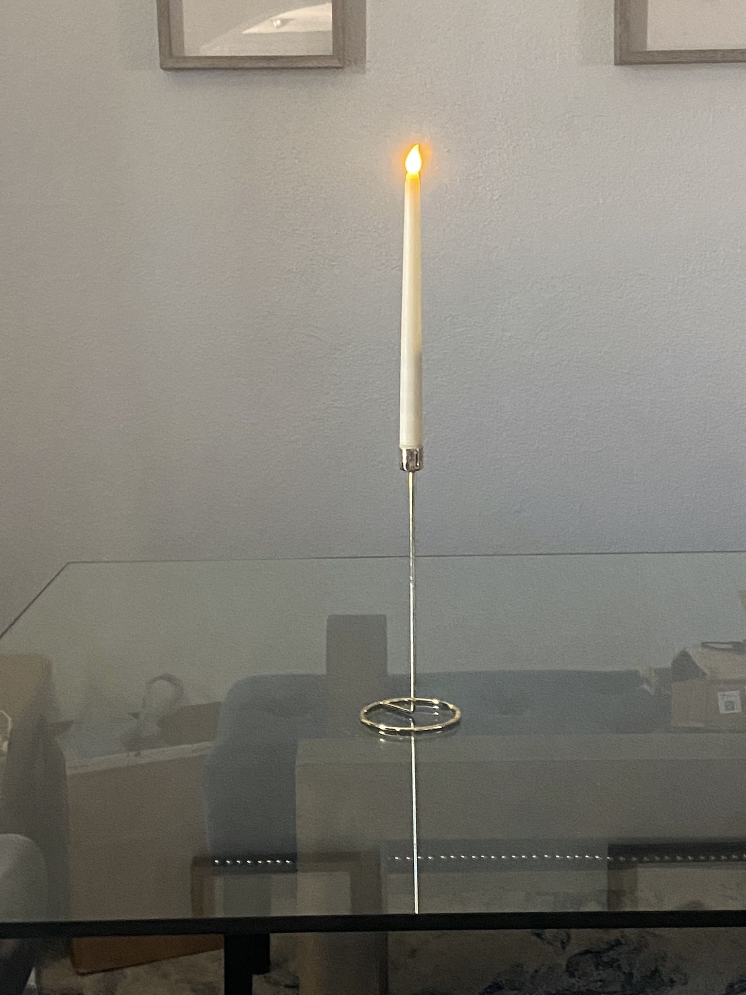 28 new ivory taper candles