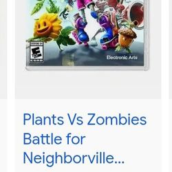 Nintendo Switch Plants Vs Zombies Game 