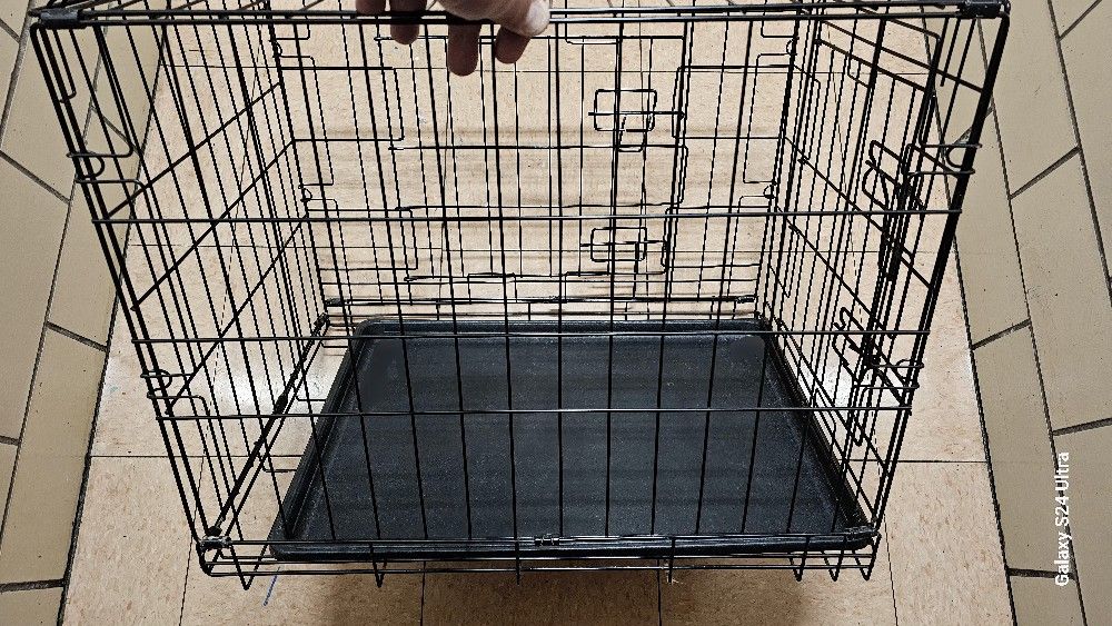 Size Small Double Door Folding Crate For Dog Or Cat