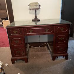 Antique Cherry Wood Desk