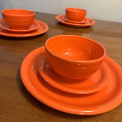 Le Creuset Kettle and Pepper Mill and Fiestaware