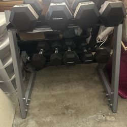 Dumbbell Sets with Rack for Home Gym, Hand