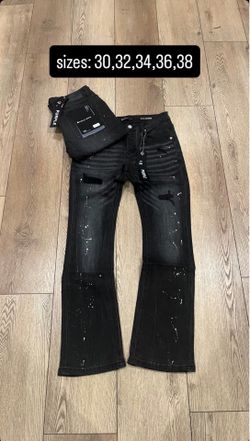 Purple jeans flared