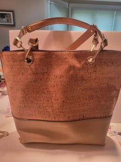 Calvin Klein Cork and Leather Tote Bag