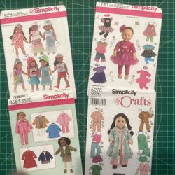 Uncut Simplicity doll clothes patterns - 4
