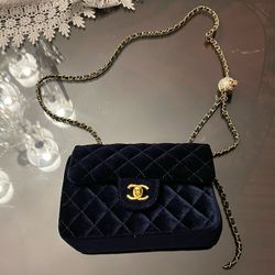 Chanel Square Mini Flap Bag Velvet