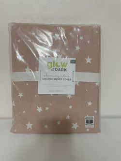 Pink Pottery Barn Shining Star Glow-in-the-Dark Duvet Cover & Shams