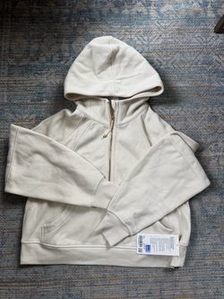 Lululemon scuba oversized half zip Hoodie Cream