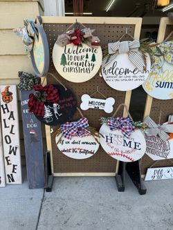 Wooden decor signs