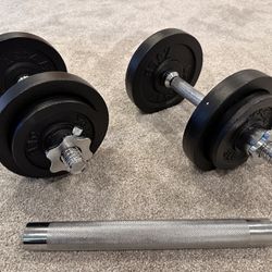 Adjustable Dumbbell Weight Set - 50 Pounds