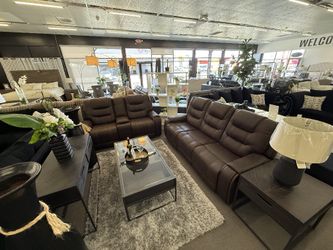 Power Recliner Sofa And Loveseat Set 