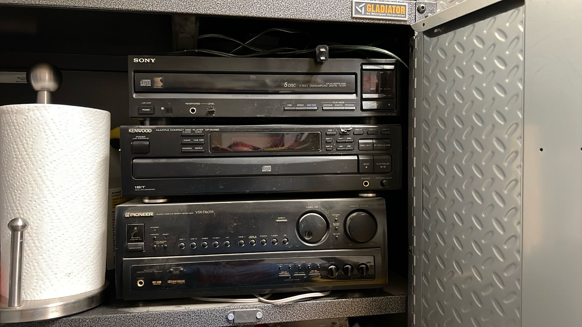 Pioneer Receiver, Kenwood & Sony 5 Disc CD Player