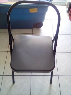 Folding Black Steel Chair 