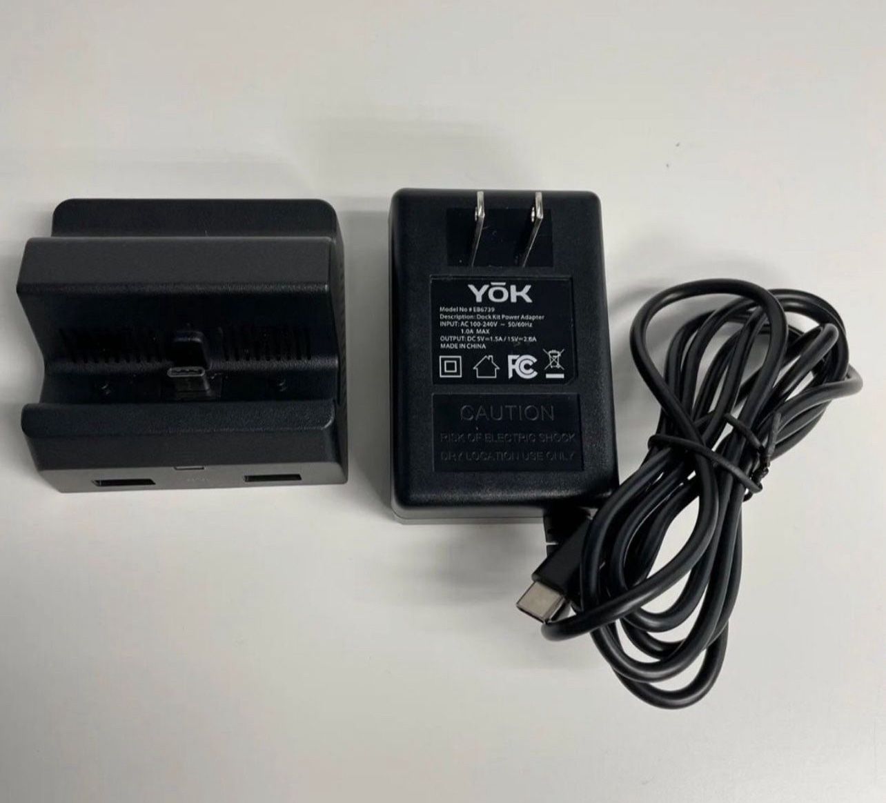 YOK Nintendo Switch Charging Station with USB Play & Charge Dock with AC adapter