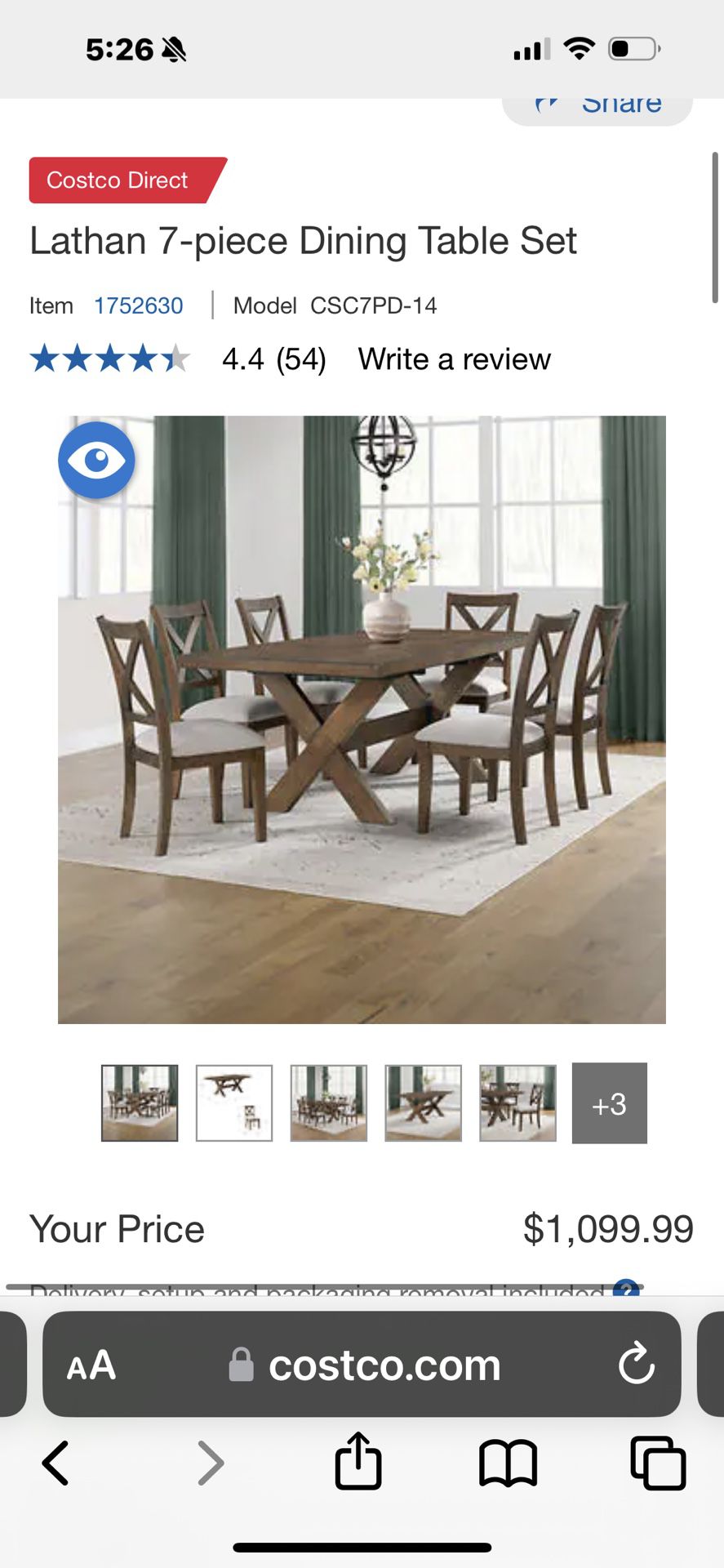Dining Table Set 7 Piece 