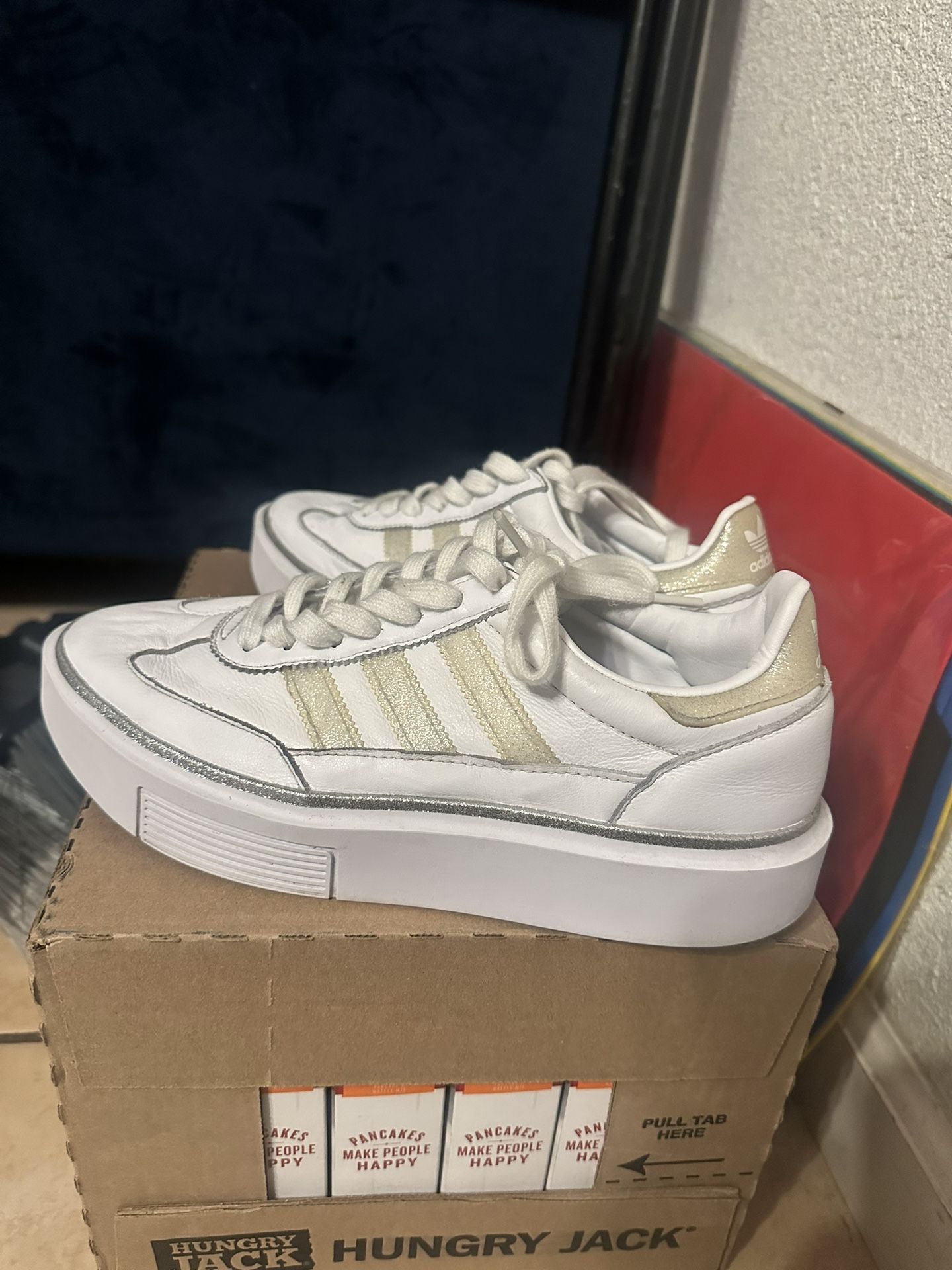Adidas Super Sleek 72 (white Glitter
