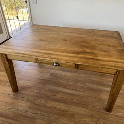Like-New Pottery Barn Maple Wood Dining Table