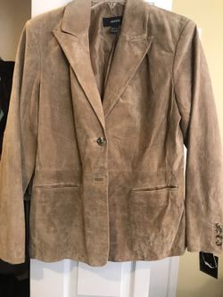 Alfani leather coat with tags so L women's