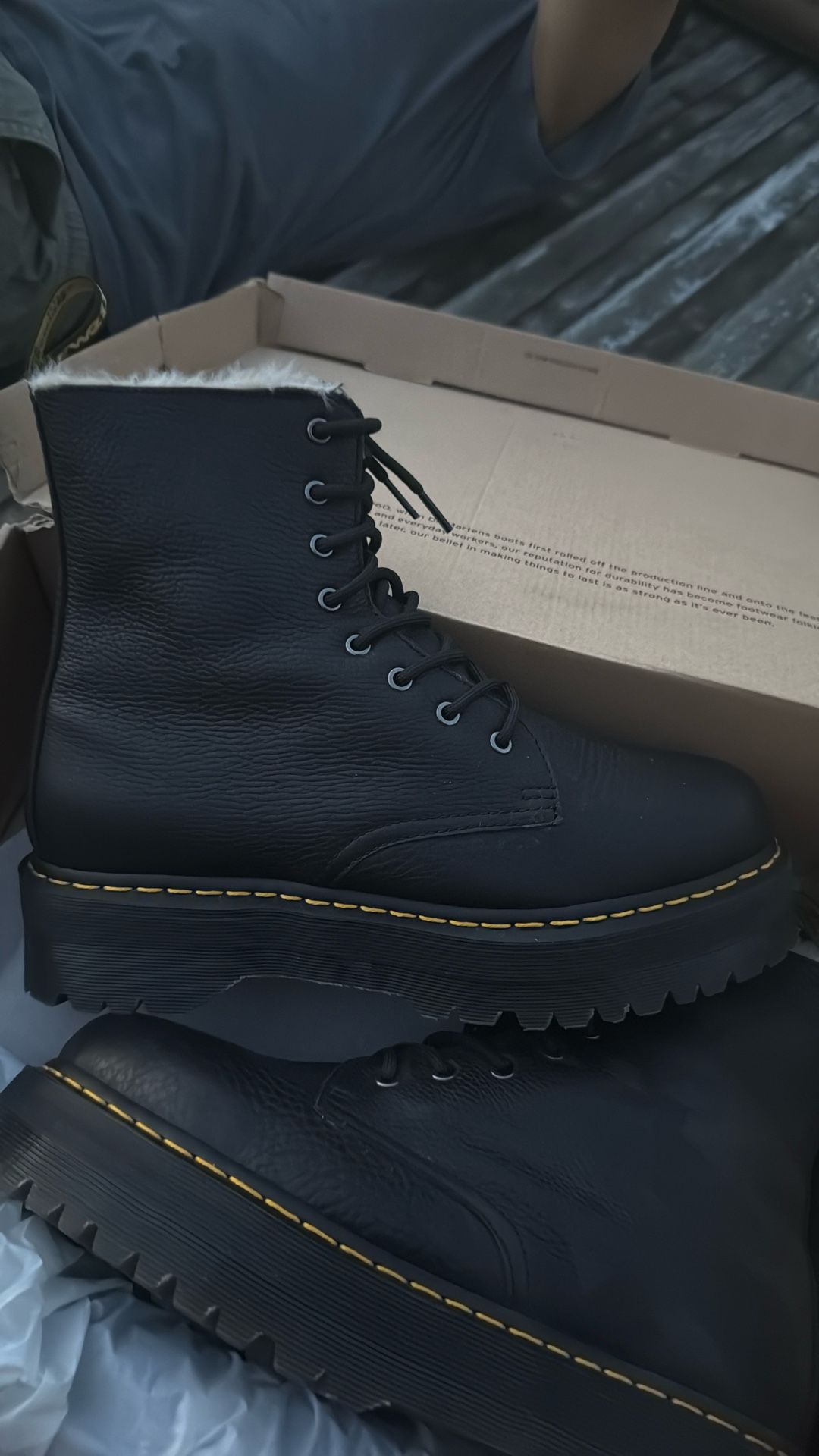 Dr Martens Black High Rise Platform Boots 12