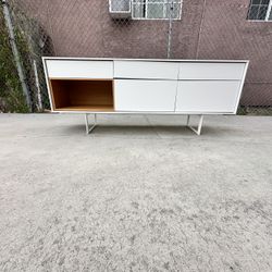 Aura Treku Mid Century Modern Style Media Console Entertainment Center Tv Stand Cabinet Sideboard Credenza 